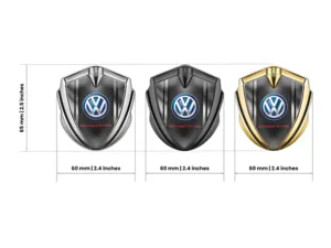 VW Badge Marca Auto Disegno Lussuoso Dettaglio Lega